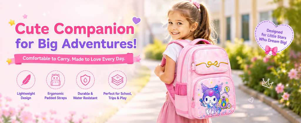 Kids School Bag for Girls | Lightweight Waterproof Backpack for Nursery & Primary School